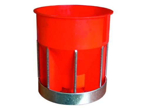 ROUND FEEDER FOR RABBITS WITH STAINLESS PROTECTION