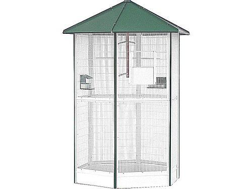 6 SIDE LACQUERED AVIARY WITH ACCESSORIES